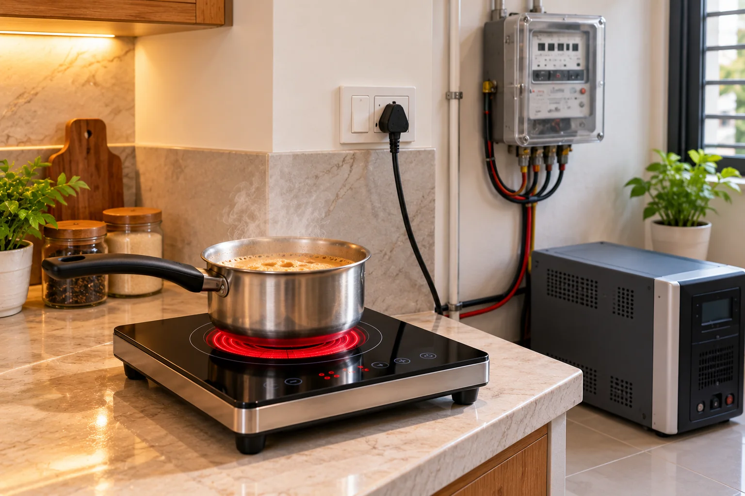 Electric Stove Wattage & Electricity Cost in Pakistan – electric stove in a Pakistani kitchen