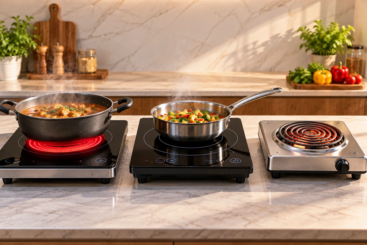 Infrared vs Induction vs Hot Plate: Which Electric Stove Is Best? – electric stove in a Pakistani kitchen