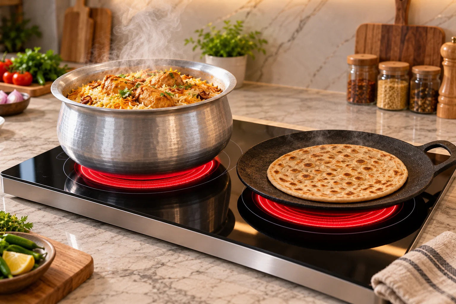 Infrared vs Induction – infrared ceramic cooker close-up